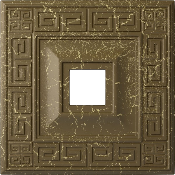 Ekena Millwork Eris Medallion (Canopies up to 9 7/8"), 18"W x 18"H x 3 1/2"ID x 1 1/8"P, Mississippi Mud Crackle CM18ERMMC - main